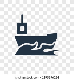 Yatch vector icon isolated on transparent background, Yatch transparency logo concept