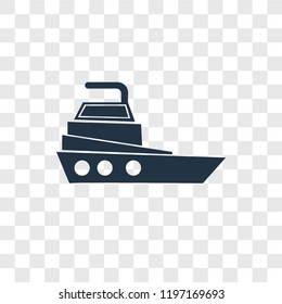 Yatch vector icon isolated on transparent background, Yatch transparency logo concept