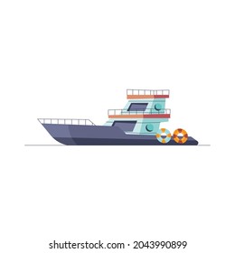 yatch vehicle on white background