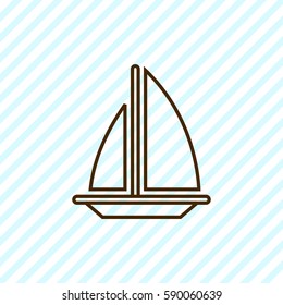 Yatching outline icon