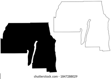 Yates County, New York State (U.S. county, United States of America, USA, U.S., US) map vector illustration, scribble sketch Yates map