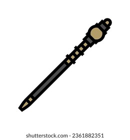 yatra stick pilgrim staff color icon vector. yatra stick pilgrim staff sign. isolated symbol illustration