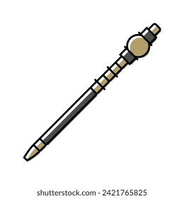 yatra stick pilgrim staff color icon vector. yatra stick pilgrim staff sign. isolated symbol illustration