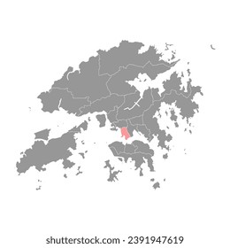 Yau Tsim Mong district map, administrative division of Hong Kong. Vector illustration.