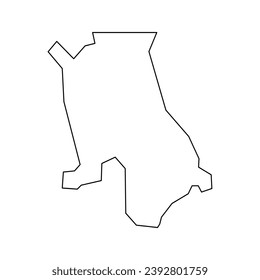 Yau Tsim Mong district map, administrative division of Hong Kong. Vector illustration.