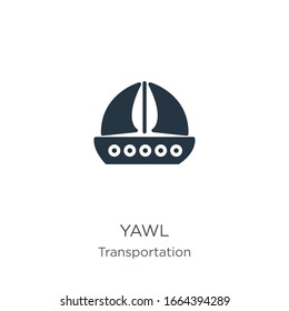 Yawl icon vector. Trendy flat yawl icon from transportation collection isolated on white background. Vector illustration can be used for web and mobile graphic design, logo, eps10