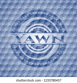 Yawn blue polygonal emblem.