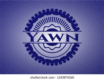 Yawn denim background