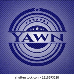 Yawn with jean texture