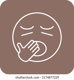 Yawn Vektorsymbol. Kann für Druck-, Mobil- und Web-Anwendungen verwendet werden.