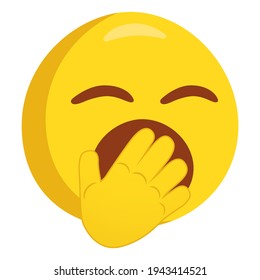 Yawning Emoji Icon Illustration. Sleep Vector Symbol Emoticon Design Doodle Vector.