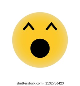 Yawning emoji vector icon. Simple element illustration. Yawning emoji symbol design. Can be used for web and mobile.