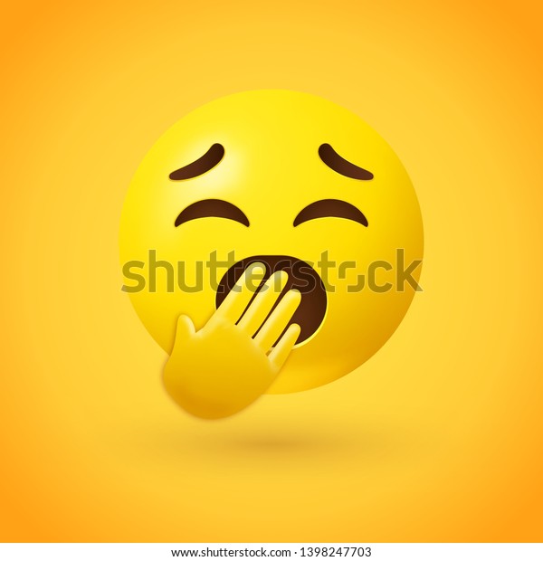 emoji yawn face for facebook