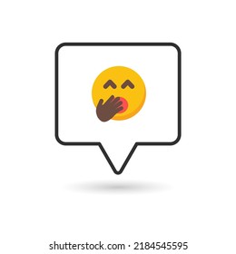 Yawning Face Emoticon. Yawn Face Emoji Vector Illustration On White Background