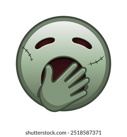 Yawning face Large size of zombie halloween emoji