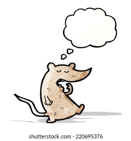 caricatura de yawning mouse