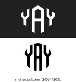 Diseño de logotipo de letra triangular YAY con forma triangular. Monograma de diseño de logotipo de triángulo YAY. Plantilla con logo de Vector de triángulo YAY con color rojo. YAY triangular Simple, Elegante, y Lujoso Logo