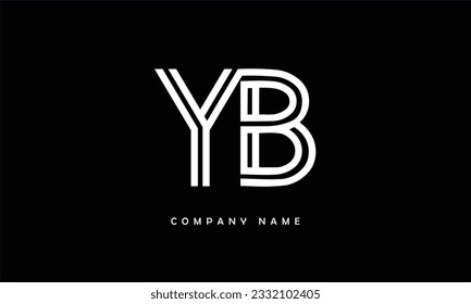 YB BY Abstract Letters Logo Monograma