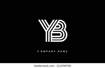 YB, BY Alphabets Letters Logo Monogram