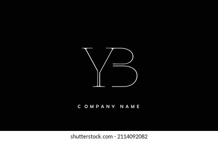 YB, BY Alphabets Letters Logo Monogramm