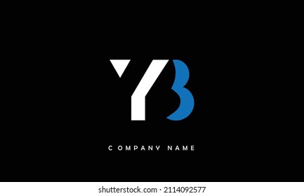 YB, BY Alphabets Letters Logo Monogram