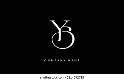 YB, BY Alphabets Letters Logo Monogram