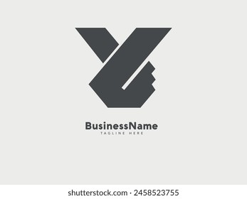 YB oder BY Logo Design Vektorgrafik
