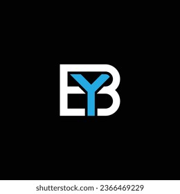 YB or BY ‍abstract outstanding professional business awesome artistic branding company different colors illustration logo
