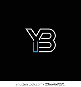 YB or BY ‍abstract outstanding professional business awesome artistic branding company different colors illustration logo