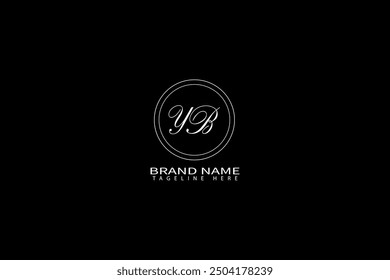 YB circle letter logo design with circle shape. YB ellipse letters with typographic style. initials form a circle logo. YB Circle Abstract Monogram Letter Mark Vector, YB latter logo. spread logo