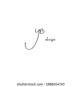 yB handwritten logo for identity