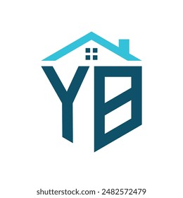YB House Logo Design Template. Letter YB Logo for Real Estate, Construction or any House Related Business