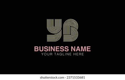 YB initial logo | initial based abstract modern minimal creative logo, vector template image. luxury logotype , real estate homie . typography . initials 