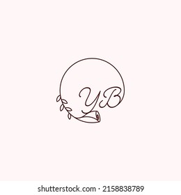YB initial logo letters in high quality professional design that will print well across any print media