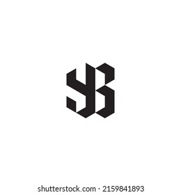 YB initial logo letters in high quality professional design that will print well across any print media