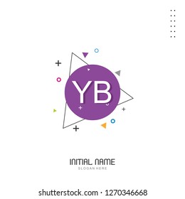 YB Initial logo template vector