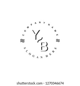 YB Initial logo template vector