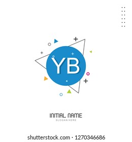 YB Initial logo template vector