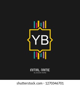 YB Initial logo template vector