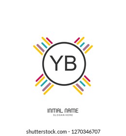 YB Initial logo template vector