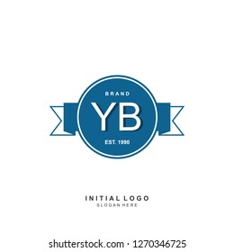 YB Initial logo template vector