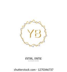 YB Initial logo template vector
