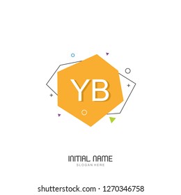YB Initial logo template vector