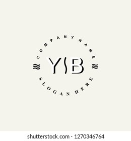 YB Initial logo template vector