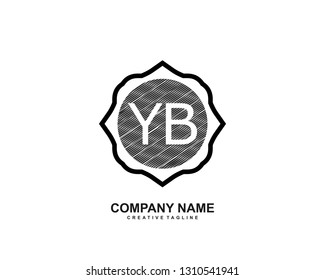 YB initial logo template vector 