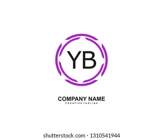 YB initial logo template vector 