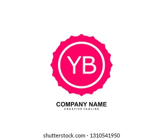 YB initial logo template vector 