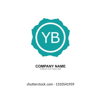 YB initial logo template vector 