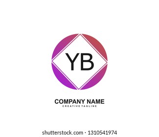 YB initial logo template vector 