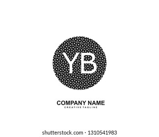 YB initial logo template vector 